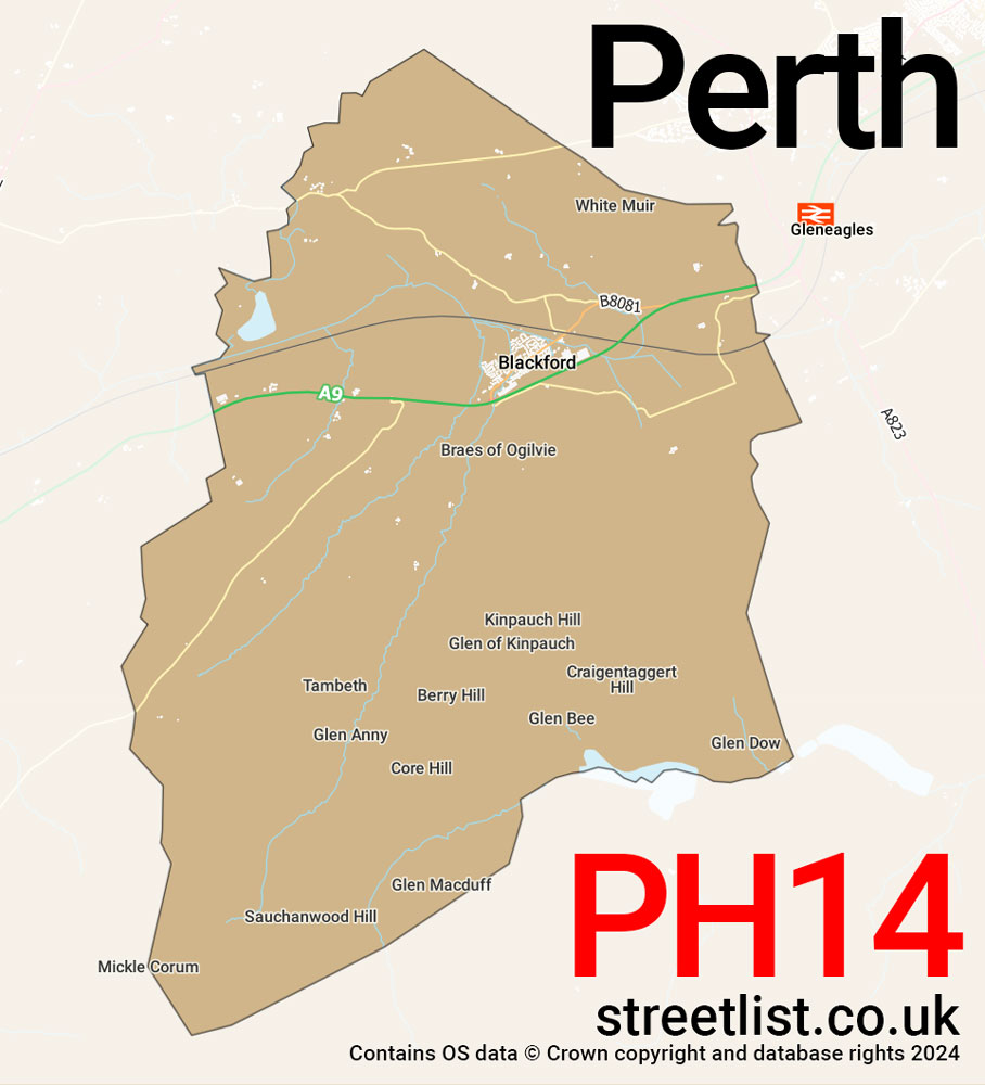 Map of the PH4 postcode