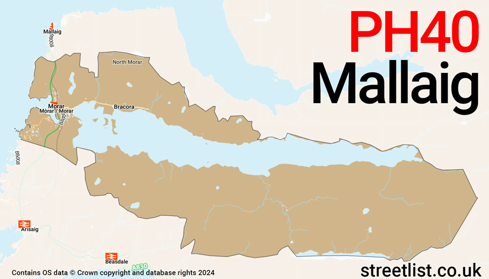 Map of the PH40 postcode