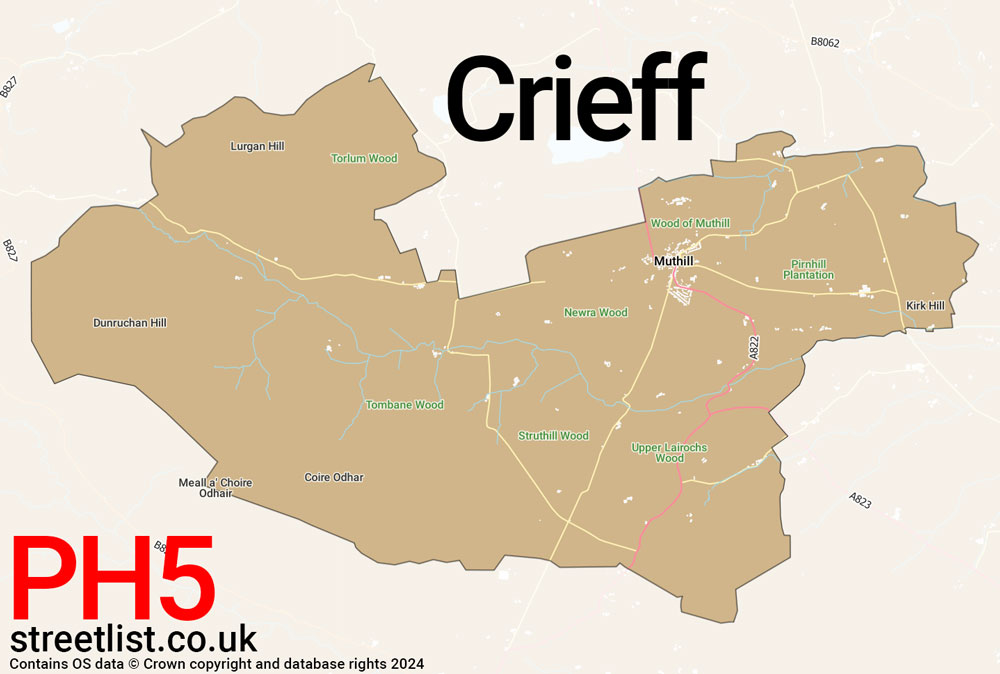 Map of the PH5 postcode