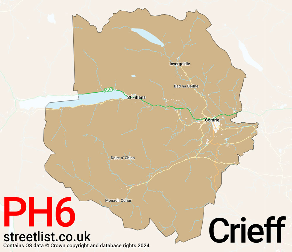 Map of the PH6 postcode