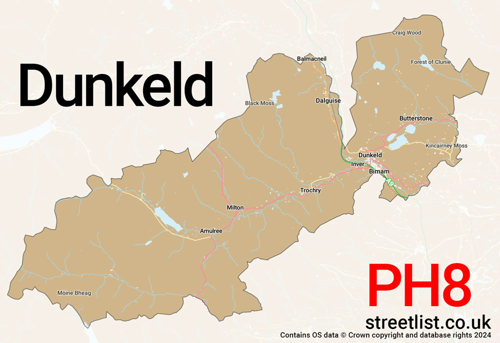 Map of the PH8 postcode