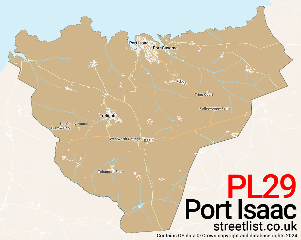 Map of the PL29 postcode