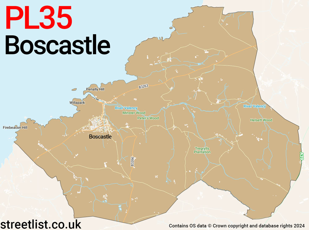 Map of the PL35 postcode