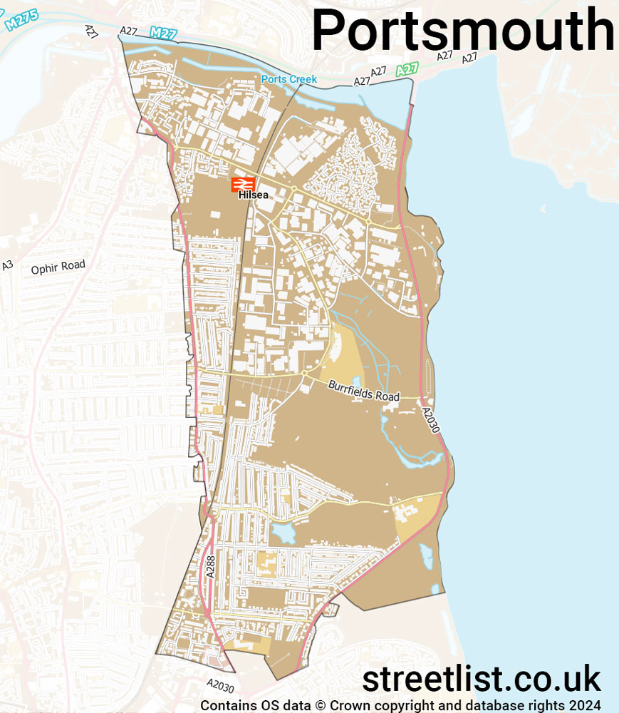 Map of the PO3 postcode