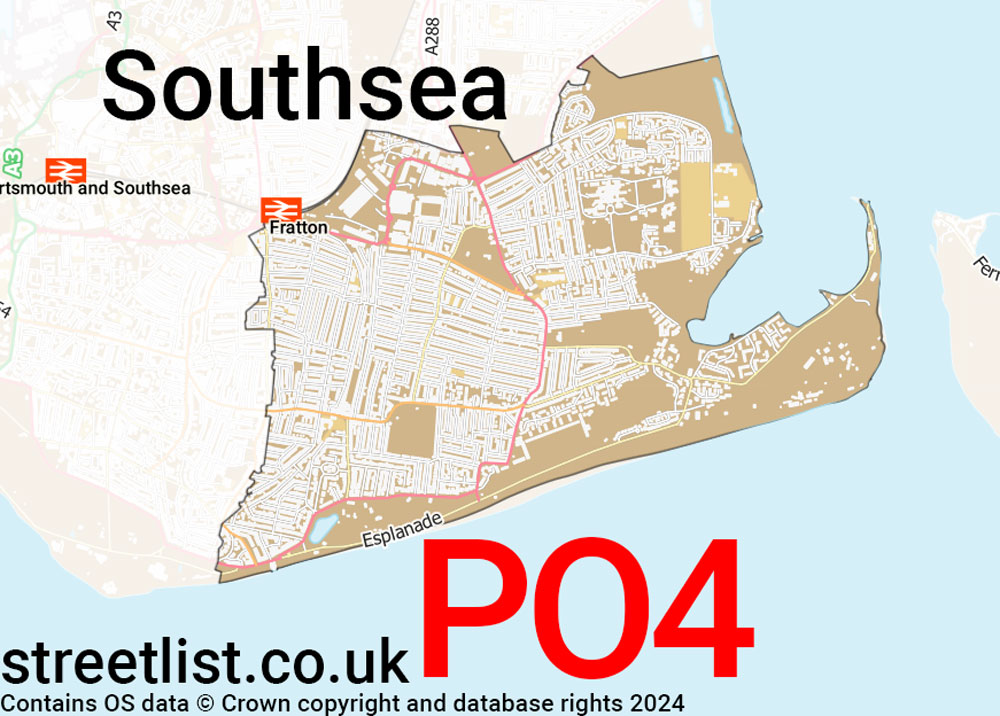 Map of the PO4 postcode