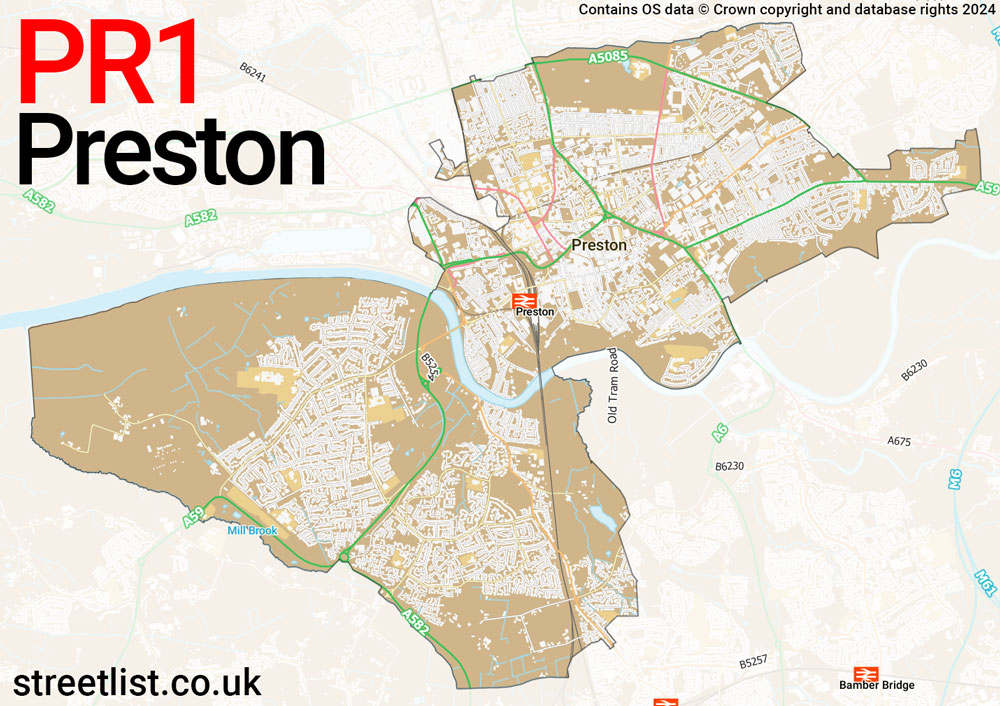 Map of the PR1 postcode