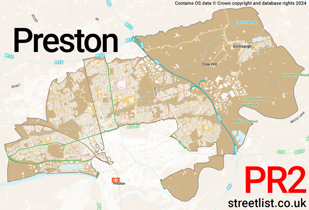 Map of the PR2 postcode