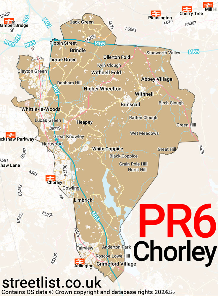 Map of the PR6 postcode