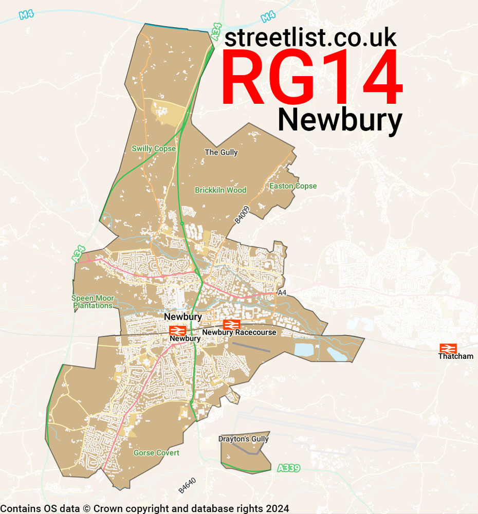 Map of the RG14 postcode