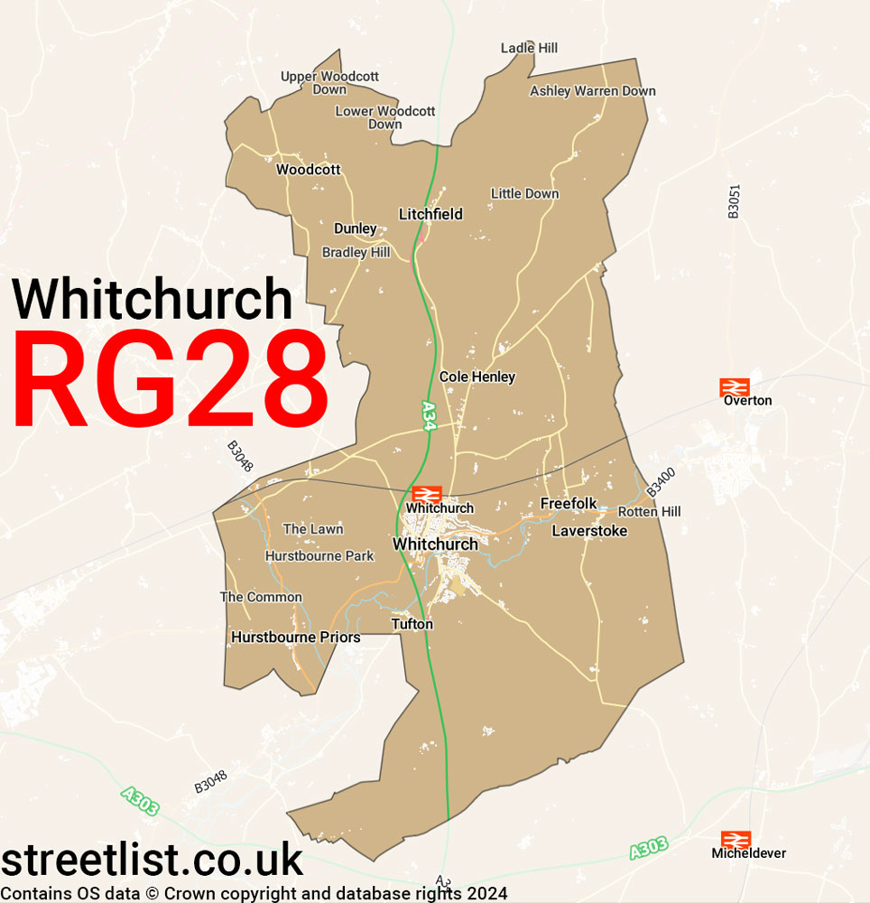 Map of the RG28 postcode