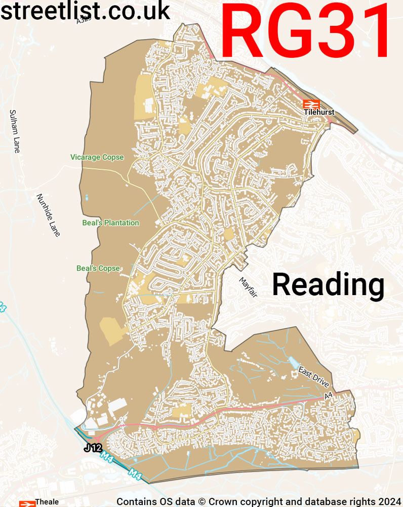 Map of the RG31 postcode