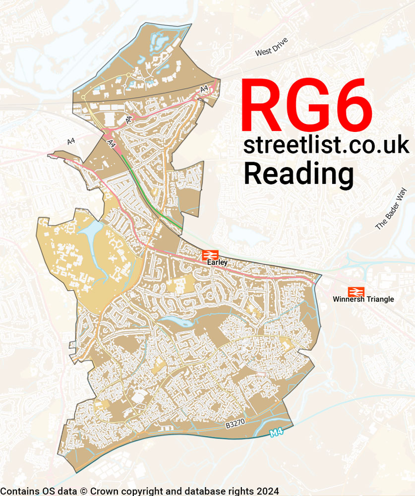 Map of the RG6 postcode