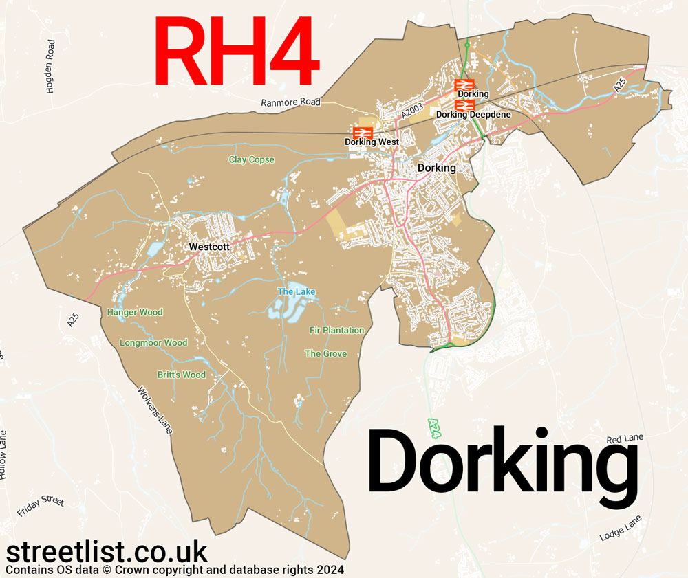 Map of the RH4 postcode