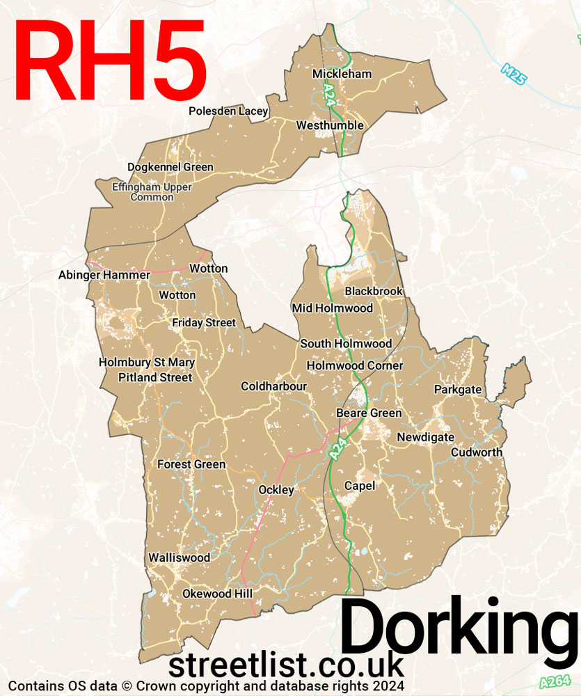 Map of the RH5 postcode