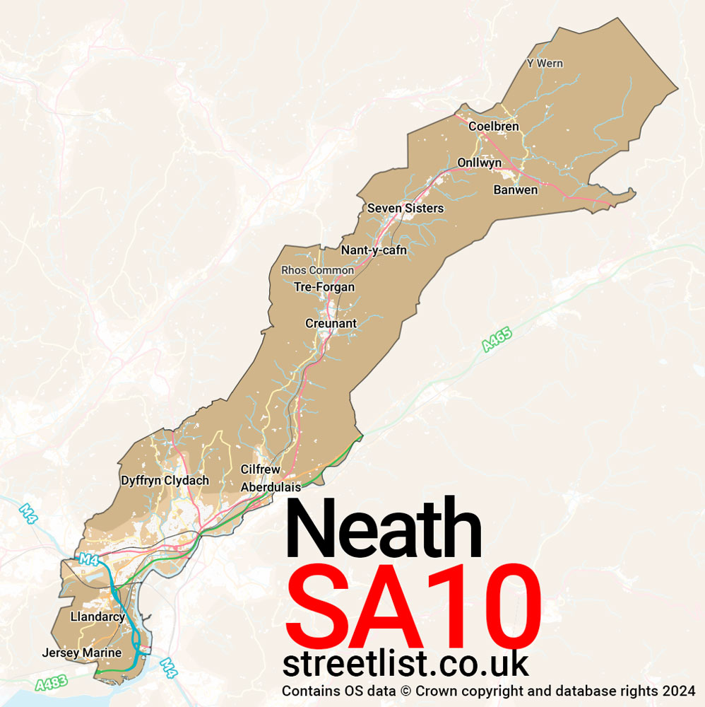 Map of the SA10 postcode