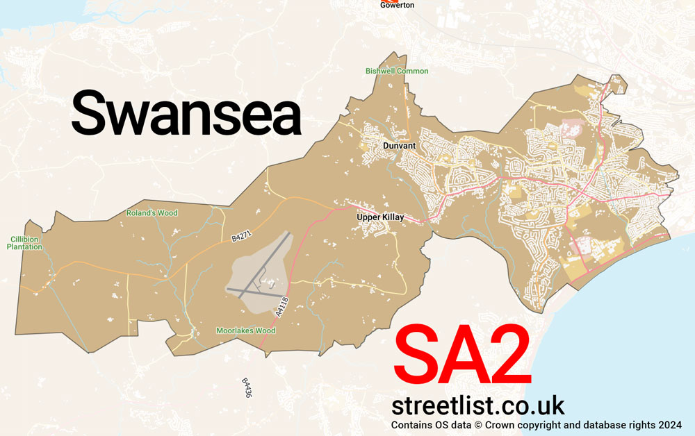 Map of the SA2 postcode