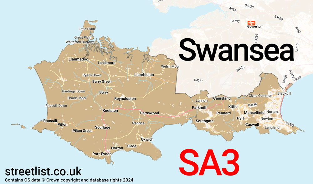 Map of the SA3 postcode