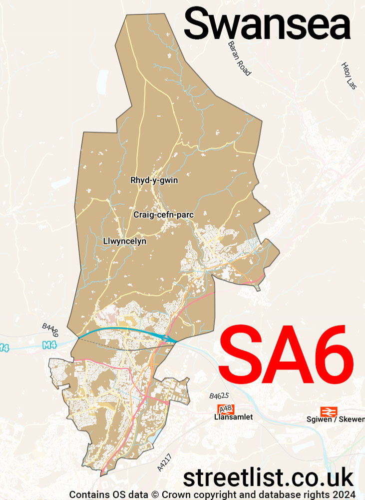 Map of the SA6 postcode