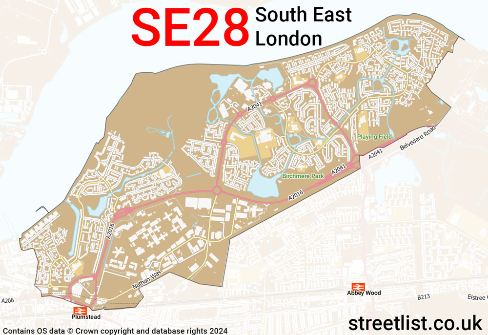 Map of the SE28 postcode