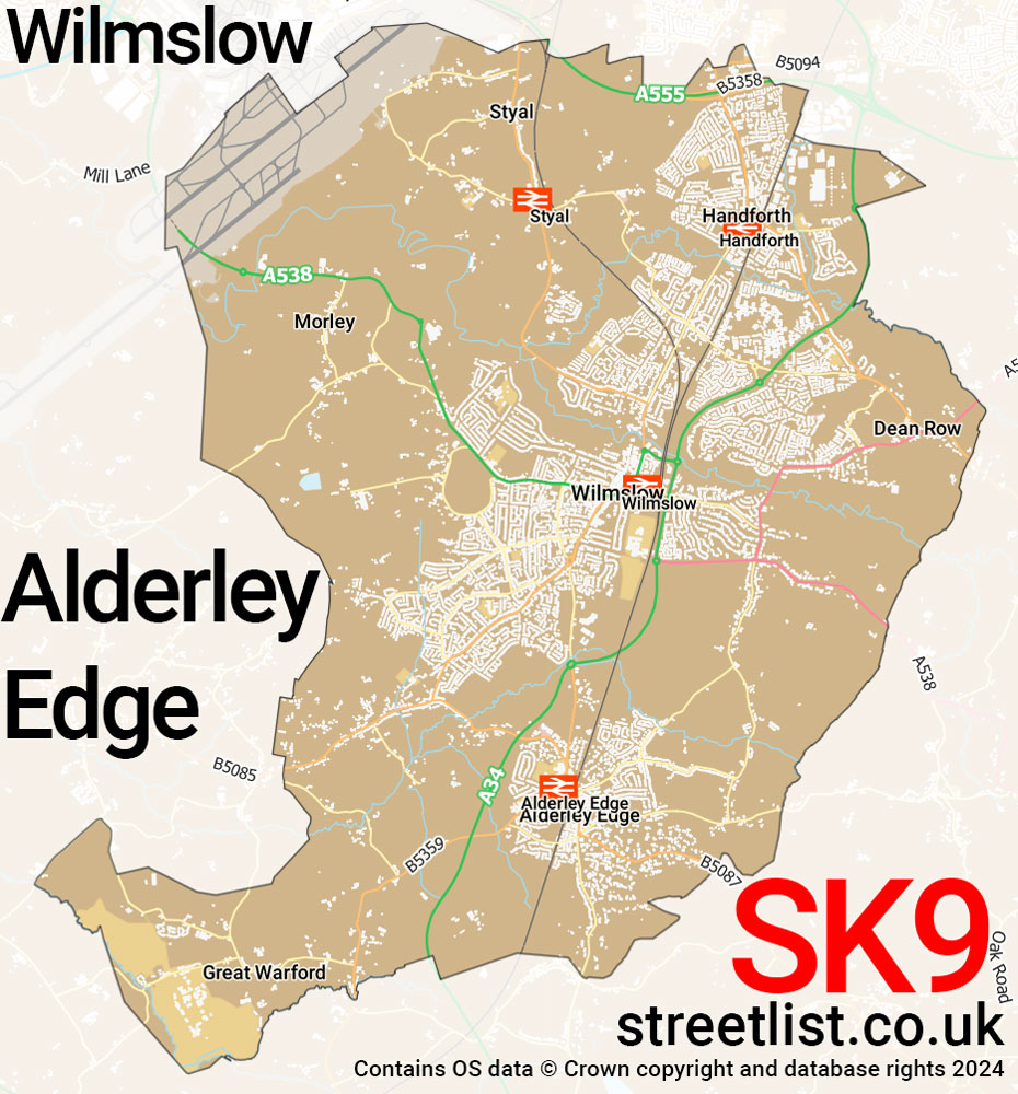 Map of the SK9 postcode