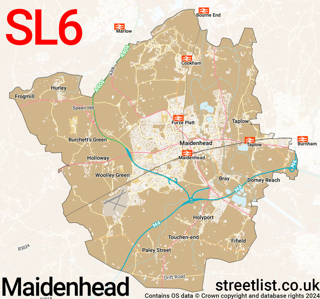 Map of the SL6 postcode