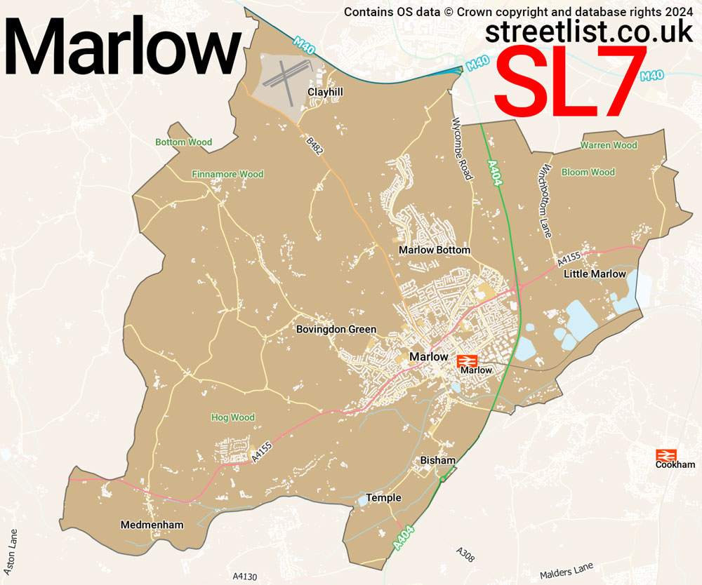 Map of the SL7 postcode