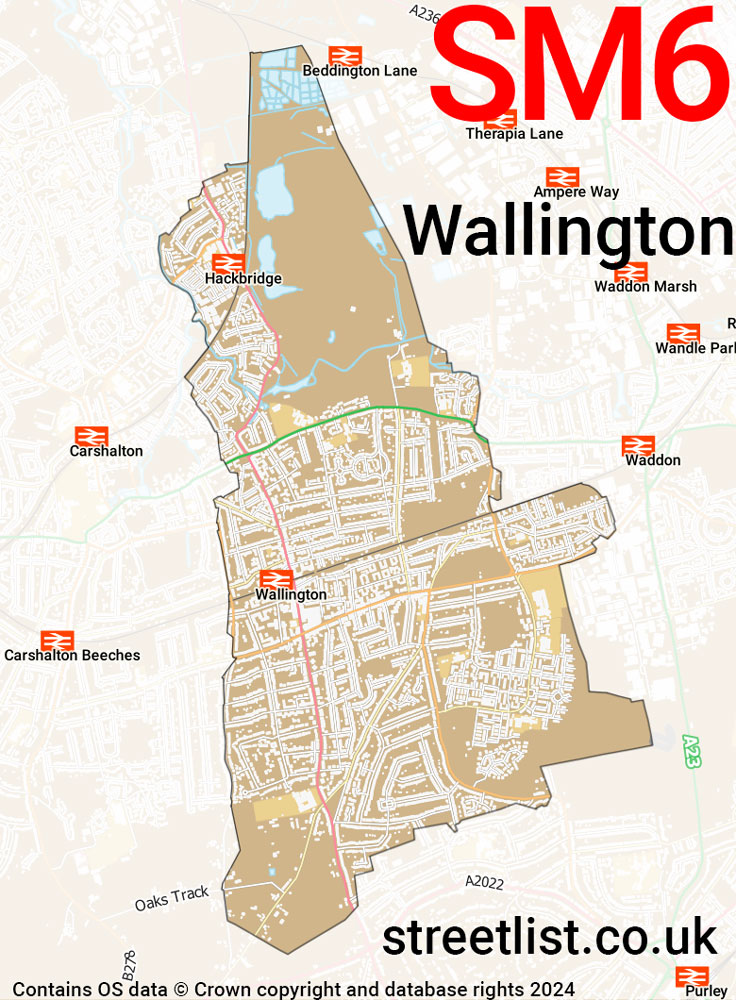 Map of the SM6 postcode