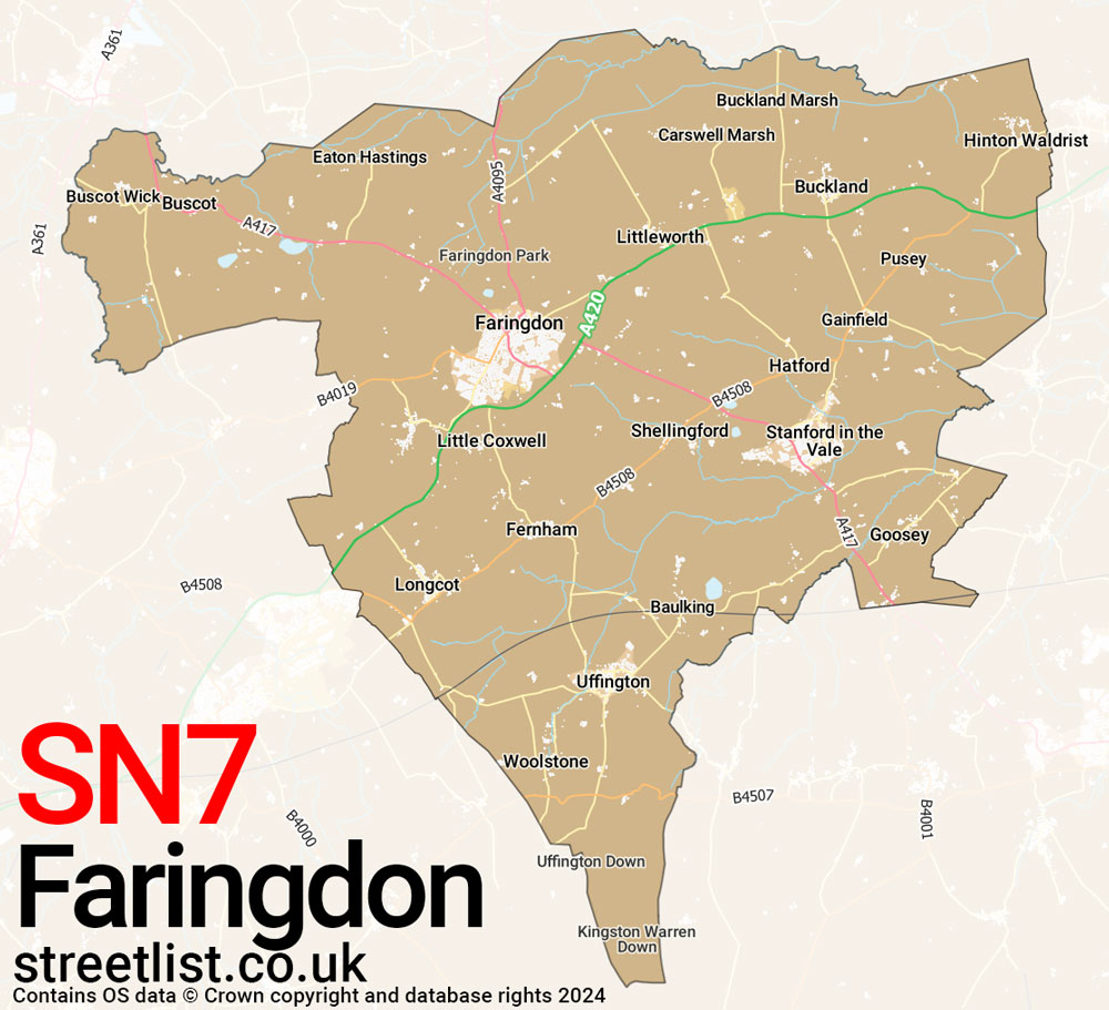 Map of the SN7 postcode