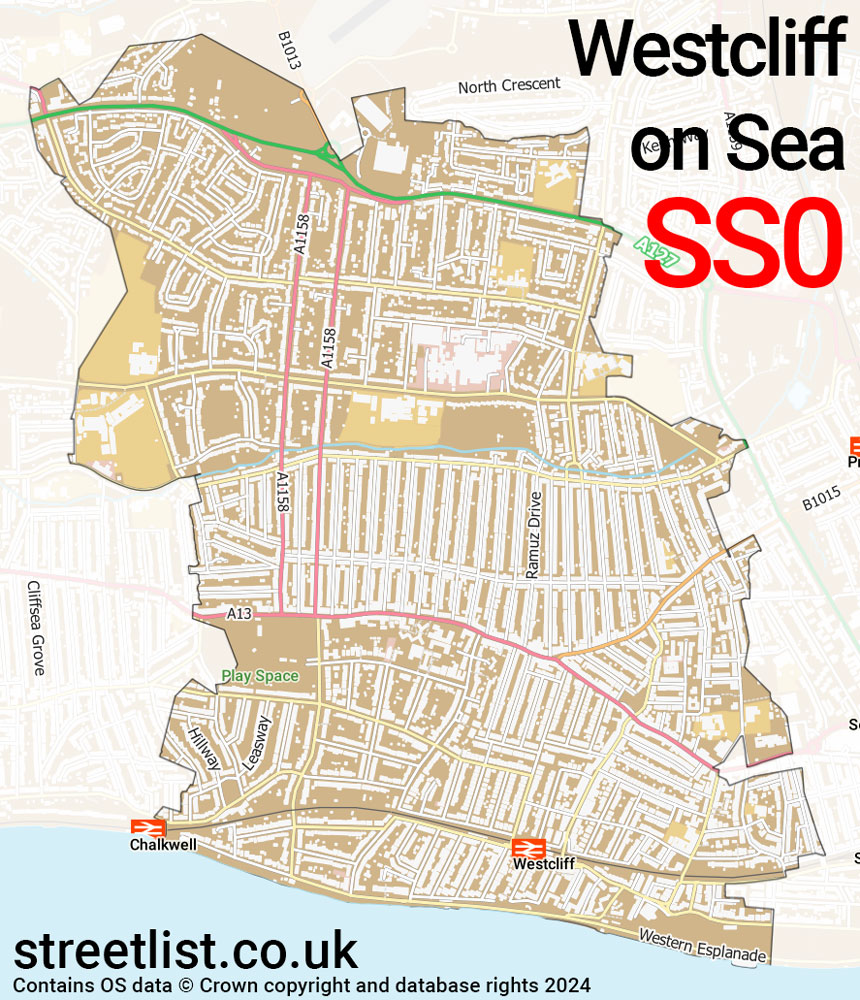 Map of the SS0 postcode