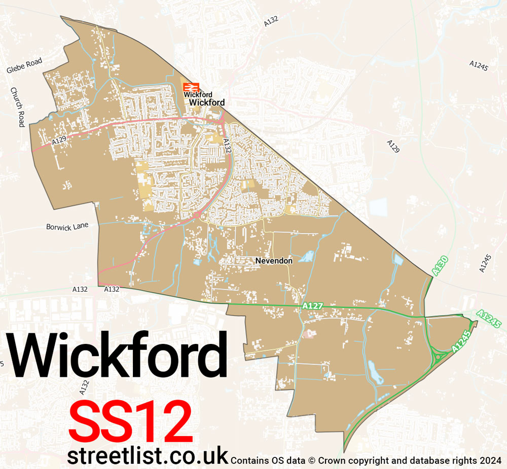 Map of the SS12 postcode