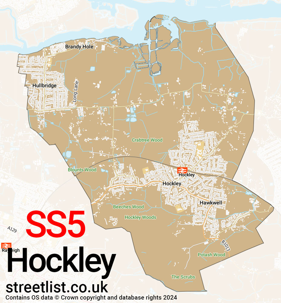 Map of the SS5 postcode