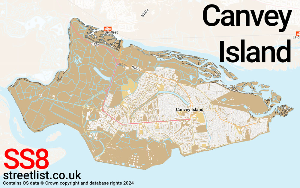 Map of the SS8 postcode