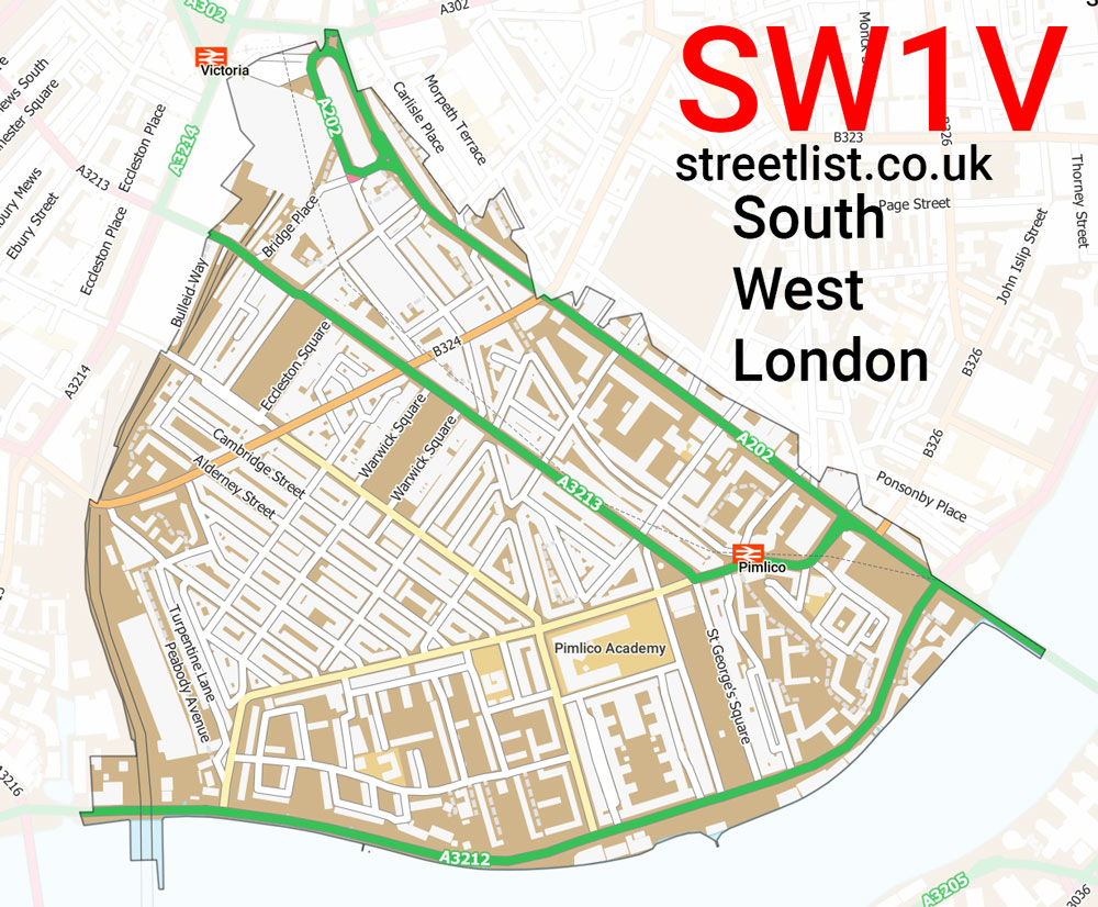 Map of the SW1V postcode