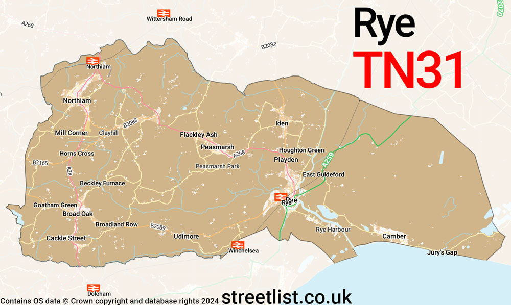 Map of the TN31 postcode