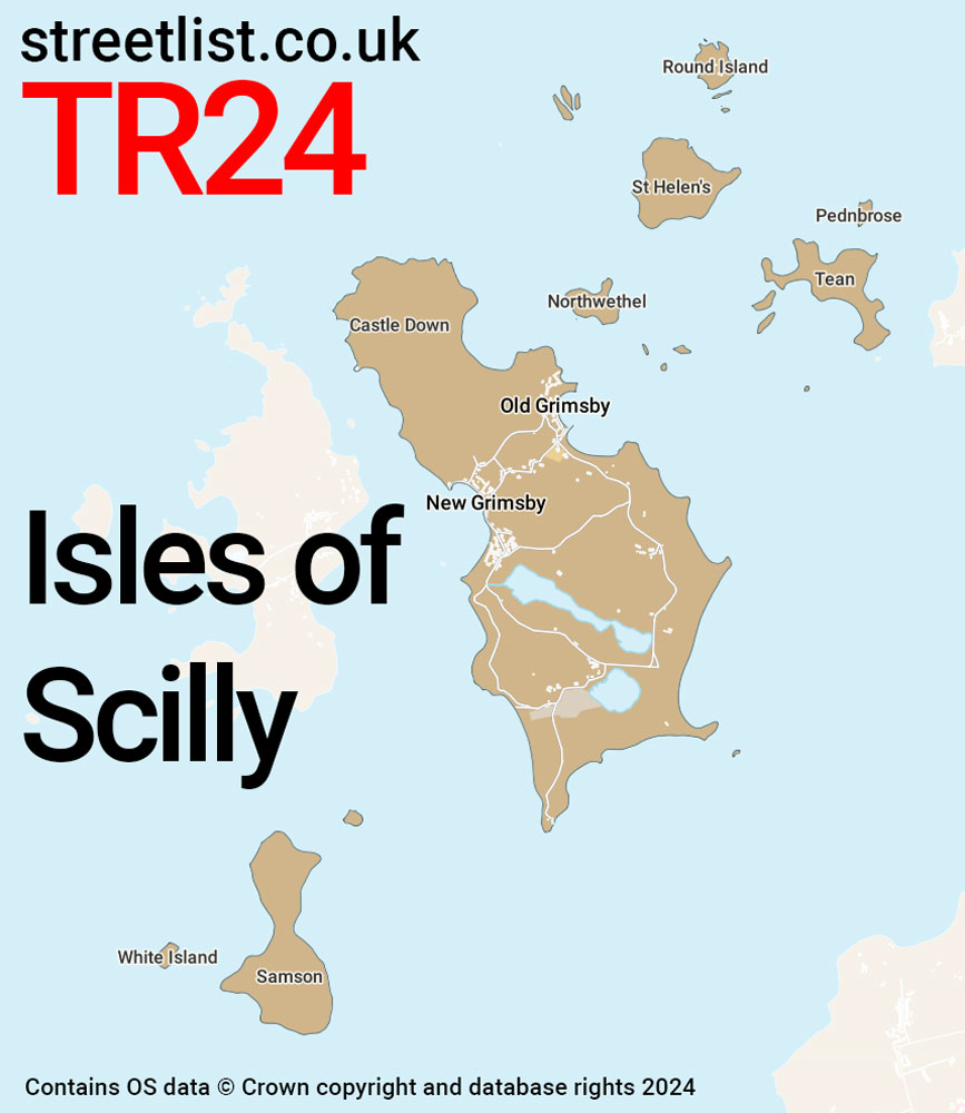 Map of the TR24 postcode