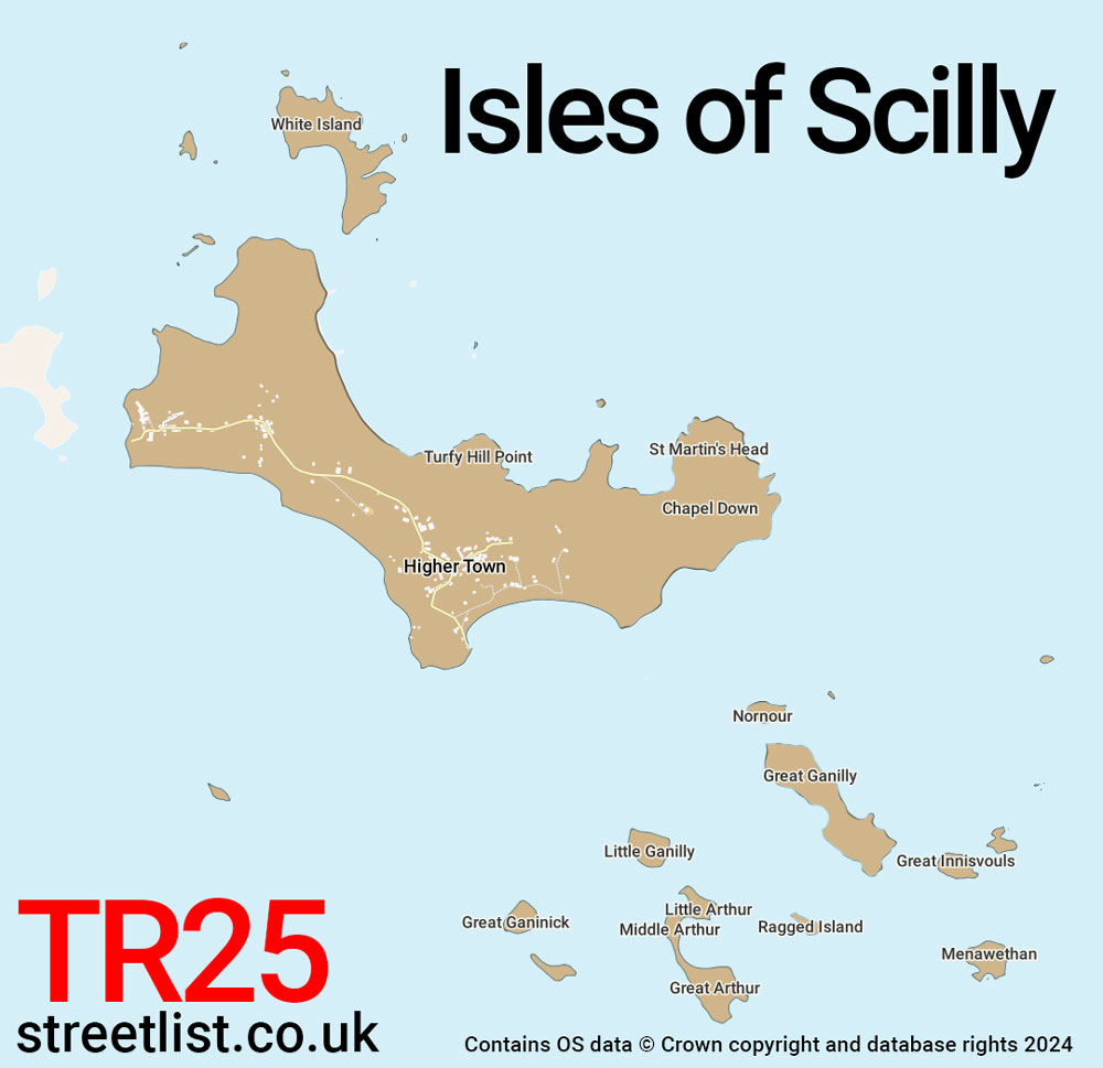 Map of the TR25 postcode