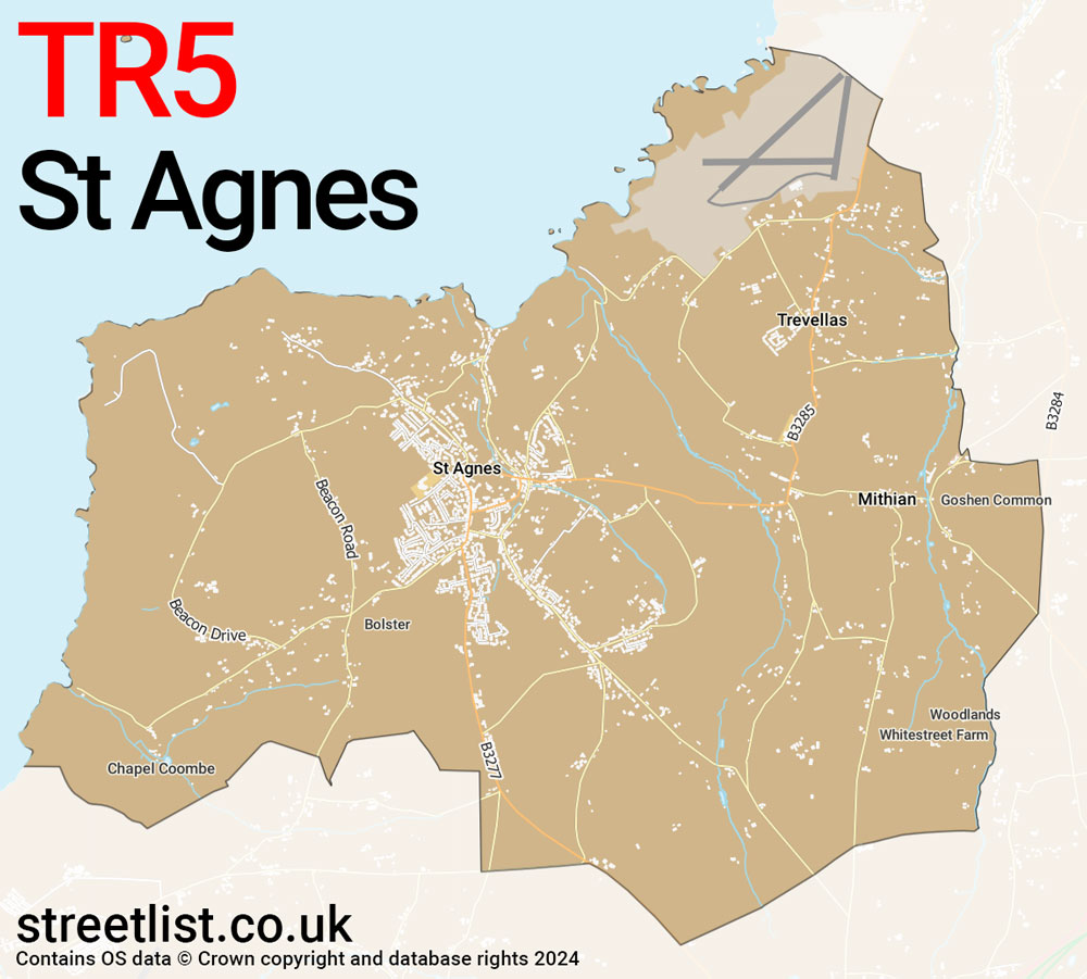 Map of the TR5 postcode