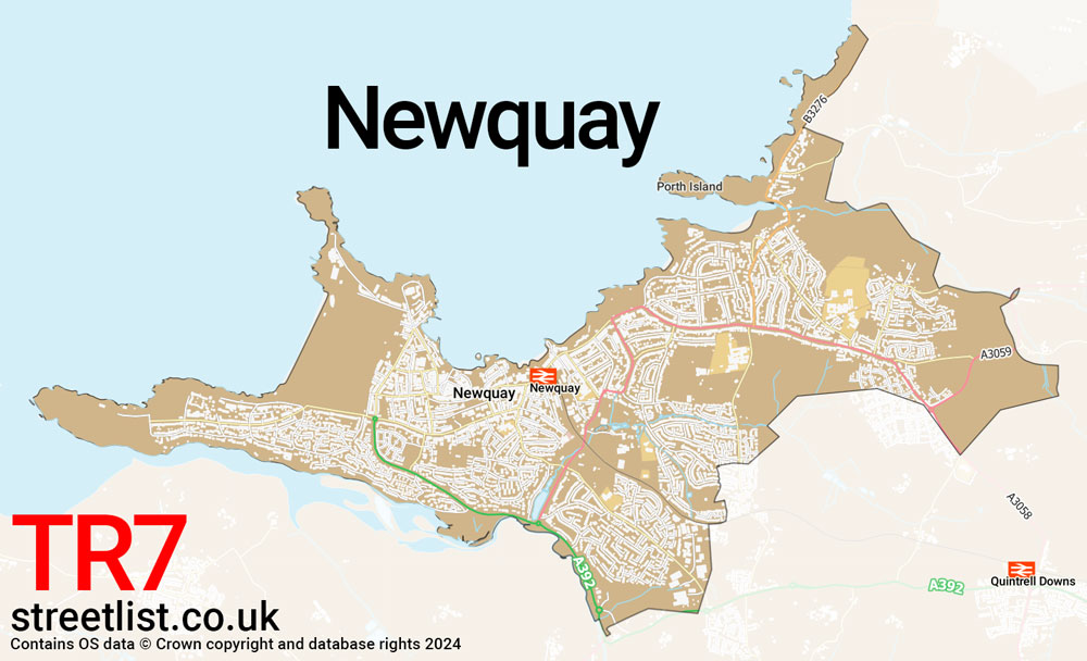 Map of the TR7 postcode