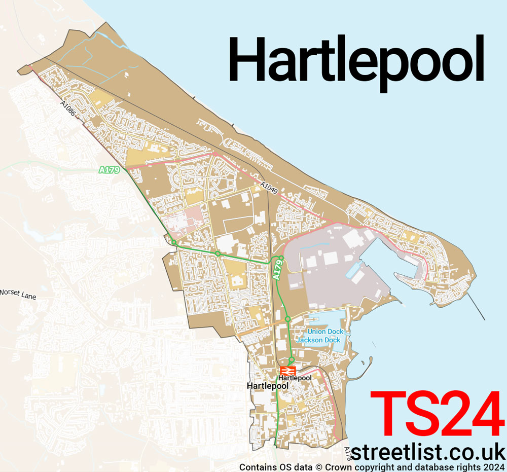 Map of the TS24 postcode