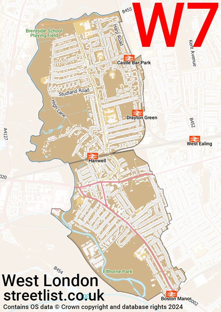 Map of the W7 postcode