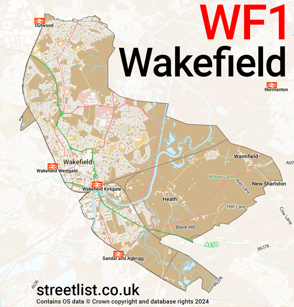 Map of the WF1 postcode