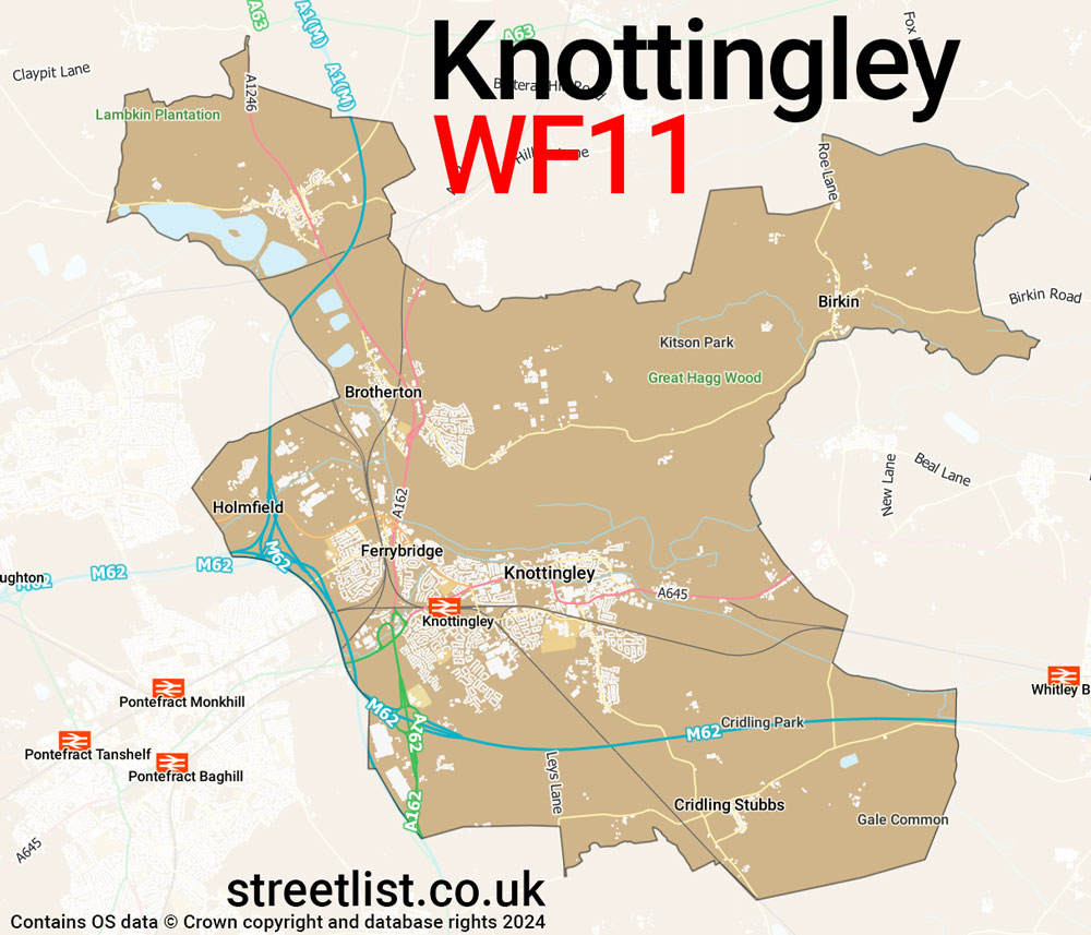 Map of the WF11 postcode