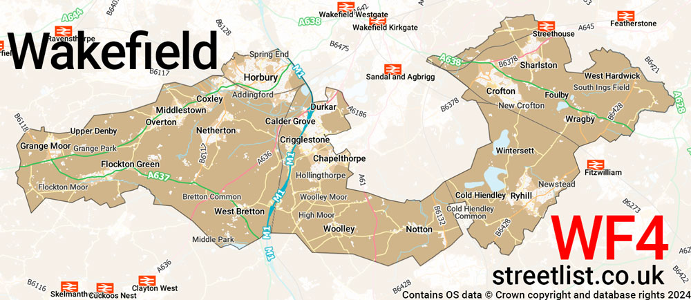 Map of the WF4 postcode