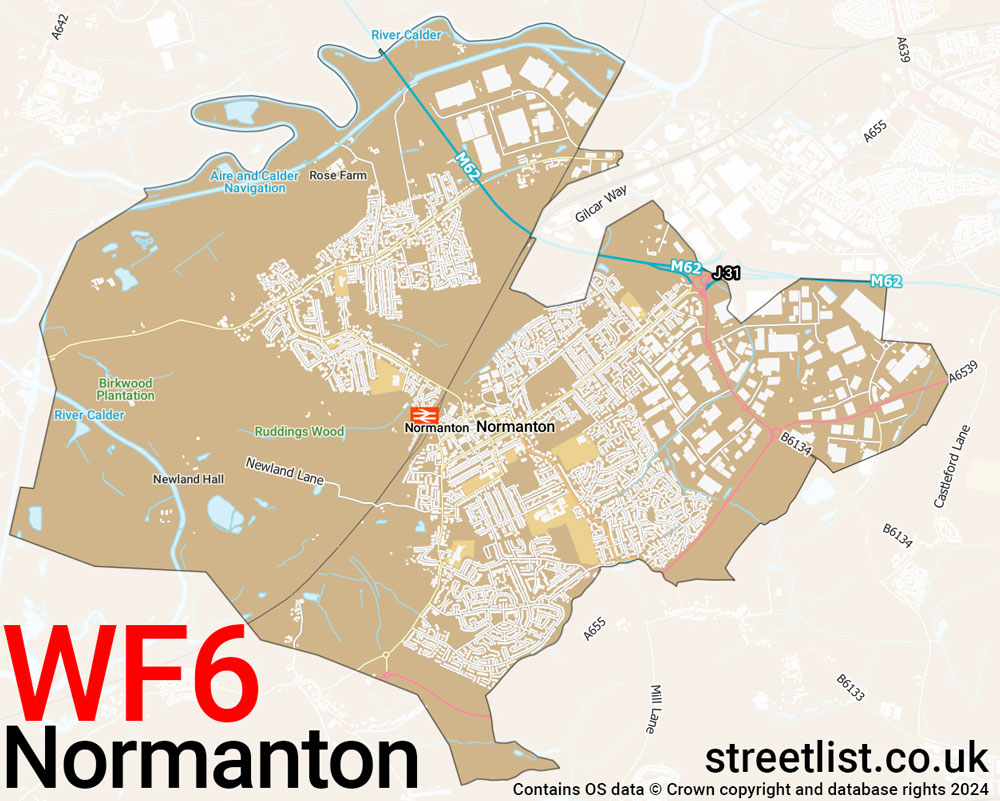 Map of the WF6 postcode