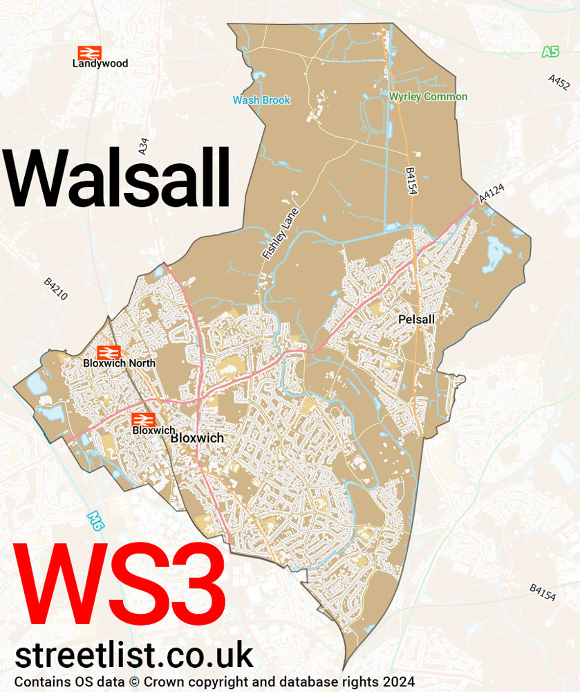 Map of the WS3 postcode