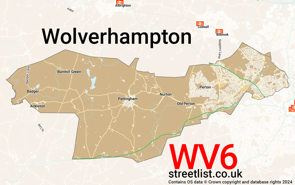 Map of the WV6 postcode