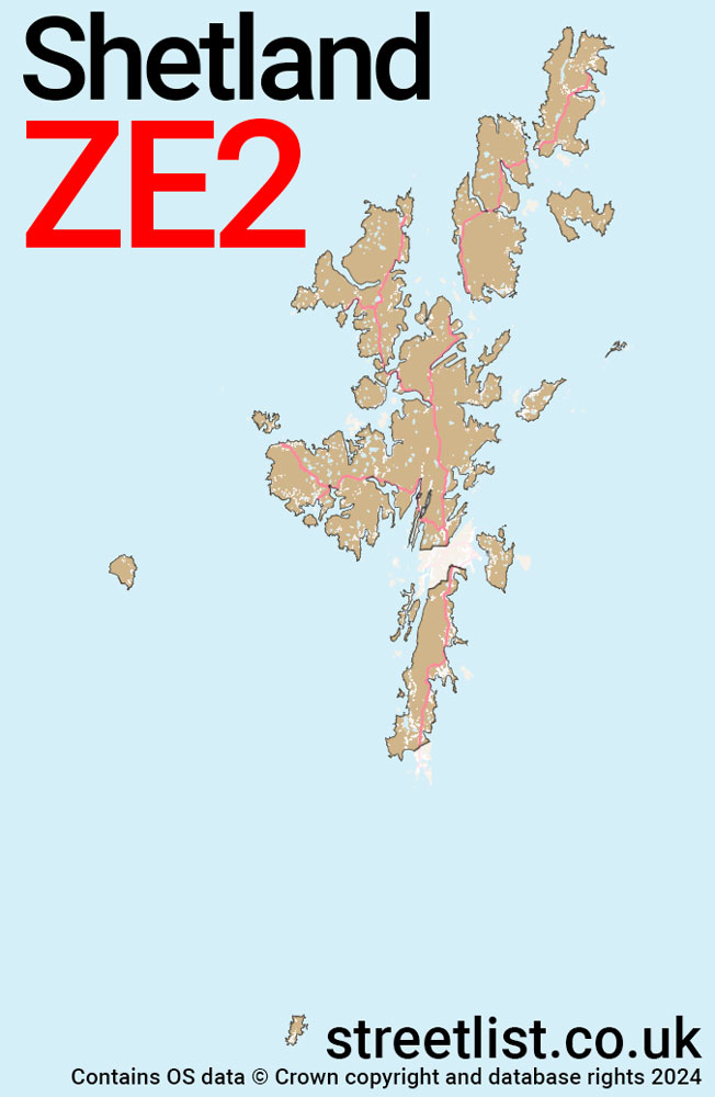 Map of the ZE2 postcode