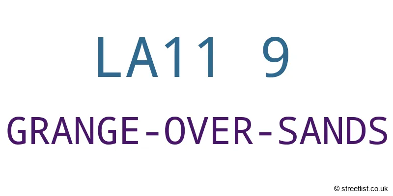 A word cloud for the LA11 9 postcode