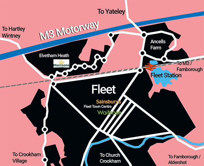 Simple map of Fleet