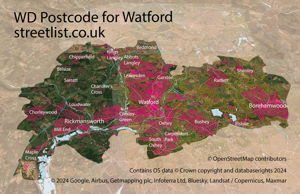 WD Postcode Area | Learn about the Watford Postal Area